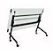Verrijdbare klaptafel - vierkant stalen frame - L 1600 x D 600 x H 720 mm - lichtgrijs - zwarte poten - ons merk Schäfer Shop Select