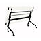 Verrijdbare klaptafel - vierkant stalen frame - L 1600 x D 600 x H 720 mm - wit - zwarte poten - ons merk Schäfer Shop Select
