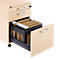 Verrijdbare lade BEXXSTAR, 1 afsluitbare lade voor keukengerei, 1 lade &amp; 1 HR-lade, B 430 x D 600 x H 600 mm, ahorn decor