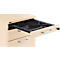 Verrijdbare lade BEXXSTAR, 1 afsluitbare lade voor keukengerei, 1 lade &amp; 1 HR-lade, B 430 x D 600 x H 600 mm, ahorn decor