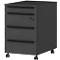 Verrijdbare lade Porto, 4 laden incl. opbergvak en 1 afsluitbare lade, B 420 x D 600 x H 630 mm, grafiet