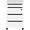 Verrijdbare lade Porto, 4 laden incl. opbergvak en 1 afsluitbare lade, B 420 x D 600 x H 630 mm, wit