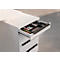 Verrijdbare lade Porto, 4 laden incl. opbergvak en 1 afsluitbare lade, B 420 x D 600 x H 630 mm, wit