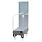 Verrijdbare lekbak LPW 60-3, met geperforeerde plaatwand, van staal, capaciteit 2 x 60 liter vat, grijs