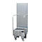 Verrijdbare lekbak met geperforeerde plaatwand, van staal, capaciteit 1 x 60 liter vat, gegalvaniseerd
