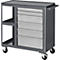 Verrijdbare werkbank 960, B 675 x D 450 x H 950 mm, bovenzijde: metaal