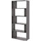 Verstelbare open kast TEMPIO, van hout, uittrekbaar, 5 OH, B 1000-1500 x D 330 x H 2130 mm, antraciet