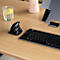 Verticale muis R-Go Twister, ergonomisch, ambidexter, 400-2400 dpi, 2 knoppen &amp; scrollwiel, LED-pauze-indicator, Bluetooth/USB, zwart