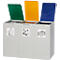 Verzamelsysteem voor recyclebaar afval 2000, 40 liter, drievoudig element, geleverd zonder deksel!