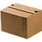 Verzenddozen, automatische bodem &amp; hersluitbaar klepdeksel, tot 20 kg, binnenafmetingen L 175 x B 105 x H 75 mm, golfkarton, bruin, 50 stuks