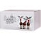Verzenddozen Rendieren in de sneeuw - L 406 x B 306 x H 210 mm - wit en bruin - 20 stuks