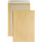 Verzendenvelop, B4, kartonnen achterkant en kleefsluiting, zonder venster, bruin, 125 st.