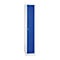 Vestiaire, 1 compartiment, l. 300 x H 1800 mm, gris clair/bleu gentiane RAL 7035/5010, serrure à came batteuse, bleu gentiane