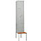 Vestiaire, 2 compartiments, avec banc, 2 compartiments, avec portes en Z, serrure à came batteuse, gris clair/gris clair
