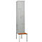 Vestiaire, 2 compartiments, avec banc, 2 compartiments, avec portes en Z, serrure à cylindre, gris clair/gris clair
