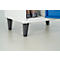 Vestiaire - 2 compartiments - l. 630 x P 500 x H 1850 mm - sur pieds - loquet rotatif - gris clair RAL 7035/bleu gentiane RAL 5010 - notre marque Schäfer Shop Pure