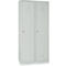 Vestiaire, 2 portes, l. 800 x H 1800 mm, serrure à cylindre, gris clair
