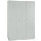 Vestiaire, 3 portes, l. 1200 x H 1800 mm, serrure à came batteuse, gris clair