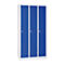 Vestiaire, 3 portes, l. 900 x H 1800 mm, serrure à came batteuse, gris clair/bleu