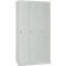 Vestiaire, 3 portes, l. 900 x H 1800 mm, serrure à came batteuse, gris clair