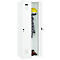 Vestiaire C+P Evolo Plus, 2 compartiments, charnières à droite, fermeture de sécurité rotative, butée soft, L 600 x P 500 x H 1850 mm, blanc signalisation/blanc trafic