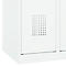 Vestiaire C+P Evolo Plus, 2 compartiments, charnières à droite, fermeture de sécurité rotative, butée soft, L 600 x P 500 x H 1850 mm, blanc signalisation/blanc trafic