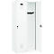 Vestiaire C+P Evolo Plus, 2 compartiments, charnières à droite, verrou rotatif de sécurité, L 800 x P 500 x H 1850 mm, blanc signalisation/blanc trafic