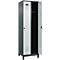 Vestiaire C+P Evolo Plus, 2 compartiments, largeur 300 mm, avec pieds, verrou rotatif de sécurité, L 600 x P 500 x H 1950 mm, gris anthracite/gris clair