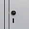 Vestiaire C+P Evolo Plus, 2 compartiments, largeur 300 mm, avec pieds, verrou rotatif de sécurité, L 600 x P 500 x H 1950 mm, gris clair/gris clair
