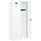 Vestiaire C+P Evolo Plus, 2 compartiments, largeur 400 mm, serrure à cylindre, butée soft, L 800 x P 500 x H 1850 mm, blanc signalisation/blanc trafic