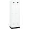 Vestiaire C+P Evolo Plus, 2 compartiments, largeur de compartiment 300 mm, avec socle, butée droite, serrure à cylindre, butée soft, anti-effraction, L 600 x P 500 x H 1950 mm, blanc trafic RAL 9016/blanc trafic RAL 9016