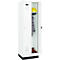 Vestiaire C+P Evolo Plus, 2 compartiments, largeur de compartiment 300 mm, avec socle, butée droite, serrure à cylindre, butée soft, anti-effraction, L 600 x P 500 x H 1950 mm, blanc trafic RAL 9016/blanc trafic RAL 9016