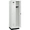 Vestiaire C+P Evolo Plus, 2 compartiments, largeur de compartiment 300 mm, avec socle, butée droite, serrure à cylindre, butée soft, anti-effraction, L 600 x P 500 x H 1950 mm, gris clair RAL 7035/gris clair RAL 7035