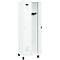 Vestiaire C+P Evolo Plus, 2 compartiments, largeur des compartiments 300 mm, avec pieds, charnières à droite, serrure à cylindre, L 600 x P 500 x H 1950 mm, blanc trafic/blanc trafic