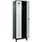 Vestiaire C+P Evolo Plus, 2 compartiments, largeur des compartiments 300 mm, avec pieds, charnières à droite, serrure à cylindre, L 600 x P 500 x H 1950 mm, gris anthracite/gris clair