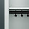 Vestiaire C+P Evolo Plus, 2 compartiments, largeur des compartiments 400 mm, avec banc encastré, L 800 x P 815 x H 2120 mm, cylindre, gris clair/gris anthracite