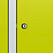 Vestiaire C+P Evolo Plus, 2 compartiments, largeur des compartiments 400 mm, avec banc encastré, L 800 x P 815 x H 2120 mm, cylindre, gris clair/vert clown