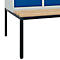 Vestiaire C+P Evolo Plus, 2 compartiments, largeur des compartiments 400 mm, avec banc encastré, L 800 x P 815 x H 2120 mm, verrou rotatif, gris clair/bleu gentiane