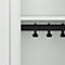 Vestiaire C+P Evolo Plus, 2 compartiments, largeur des compartiments 400 mm, avec banquette encastrée, L 800 x P 815 x H 2120 mm, verrou rotatif, gris clair/gris clair