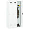 Vestiaire C+P Evolo Plus, 3 compartiments, charnières à droite, serrure à cylindre, L 900 x P 500 x H 1850 mm, blanc signalisation/blanc trafic