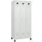 Vestiaire C+P Evolo Plus, 3 compartiments, charnières à droite, serrure à cylindre, L 900 x P 500 x H 1950 mm, gris clair/gris clair