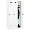 Vestiaire C+P Evolo Plus, 3 compartiments, charnières à droite, verrou rotatif de sécurité, L 900 x P 500 x H 1850 mm, blanc signalisation/blanc trafic