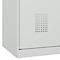 Vestiaire C+P Evolo Plus, 3 compartiments, largeur 400 mm, fermeture rotative, butée soft, L 1.200 x P 500 x H 1.850 m, gris clair/gris clair