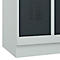 Vestiaire C+P Evolo Plus, 3 compartiments, largeur de compartiment 300 mm, avec socle, butée à droite, butée Soft, anti-effraction, L 900 x P 500 x H 1950 mm, fermeture de sécurité à pêne rotatif, gris clair RAL 7035/gris anthracite RAL 7016
