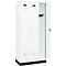 Vestiaire C+P Evolo Plus, 3 compartiments, largeur de compartiment 300 mm, avec socle, butée à droite, butée Soft, anti-effraction, L 900 x P 500 x H 1950 mm, serrure à cylindre, blanc trafic RAL 9016/blanc trafic RAL 9016