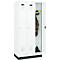 Vestiaire C+P Evolo Plus, 3 compartiments, largeur de compartiment 300 mm, avec socle, butée à droite, butée Soft, anti-effraction, L 900 x P 500 x H 1950 mm, serrure à cylindre, blanc trafic RAL 9016/blanc trafic RAL 9016