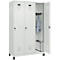 Vestiaire C+P Evolo Plus, 3 compartiments, largeur de compartiment 400 mm, avec pieds, butée à droite, butée Soft, anti-effraction, L 1200 x P 500 x H 1950 mm, fermeture de sécurité à pêne rotatif, gris clair RAL 7035/gris clair RAL 7035