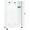Vestiaire C+P Evolo Plus, 3 compartiments, largeur de compartiment 400 mm, avec pieds, butée à droite, butée soft, anti-effraction, L 1200 x P 500 x H 1950 mm, serrure à cylindre, blanc trafic RAL 9016/blanc trafic RAL 9016