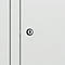 Vestiaire C+P Evolo Plus, 3 compartiments, largeur de compartiment 400 mm, avec pieds, butée à droite, butée Soft, anti-effraction, L 1200 x P 500 x H 1950 mm, serrure à cylindre, gris clair RAL 7035/gris clair RAL 7035