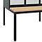 Vestiaire C+P Evolo Plus, 3 compartiments, largeur des compartiments 300 mm, avec banquette encastrée, L 900 x P 815 x H 2120 mm, verrou rotatif, gris anthracite/gris clair